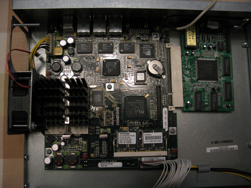 Close up of the Firebox motherboard