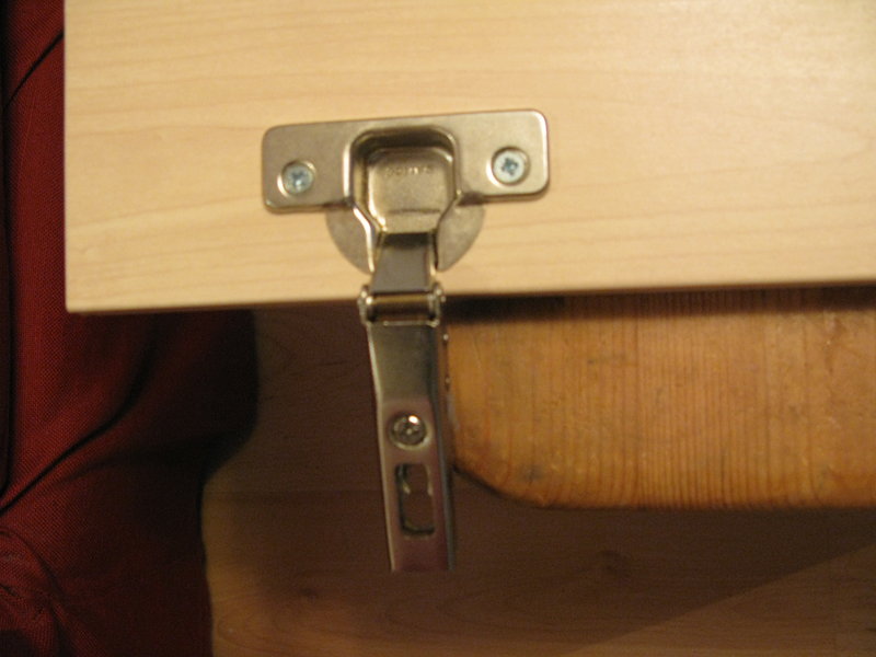 The hindges on the original cupboard door